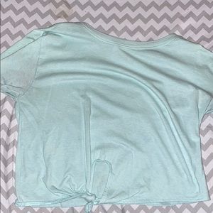 Mint Tie Crop Top